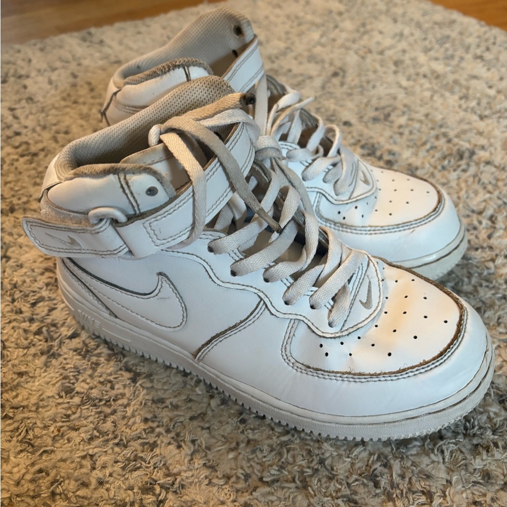 Nike White Air Force 1s High-Top Sneakers
